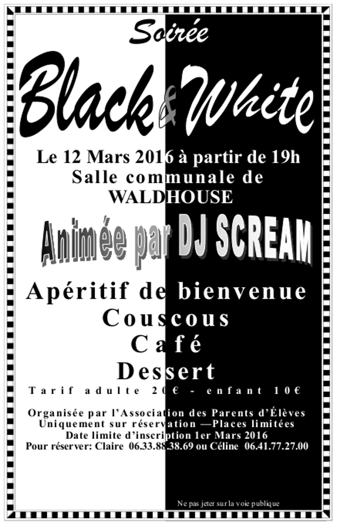 Soirée Black & White APE 2016